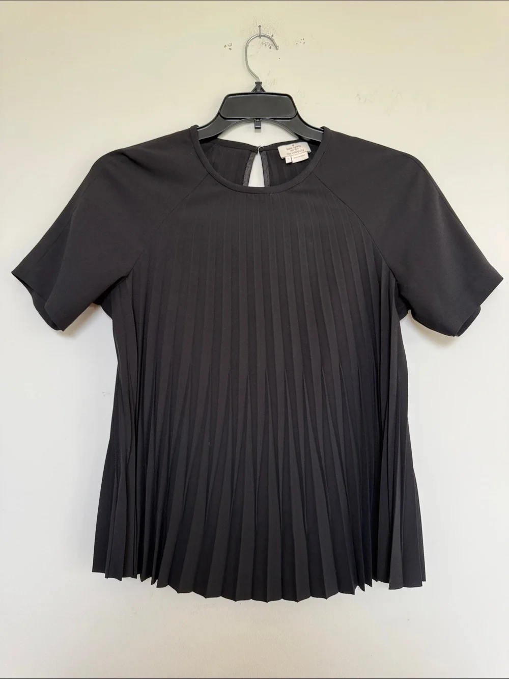 kate spade Black Pleated Short-Sleeve Blouse